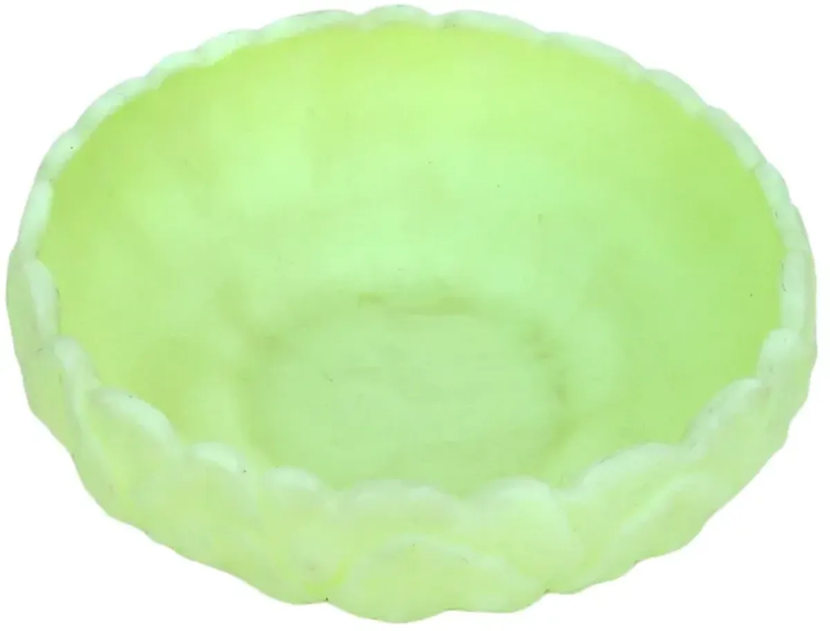 Large Opaline Bowl / Centerpiece - Chez Vous - Green