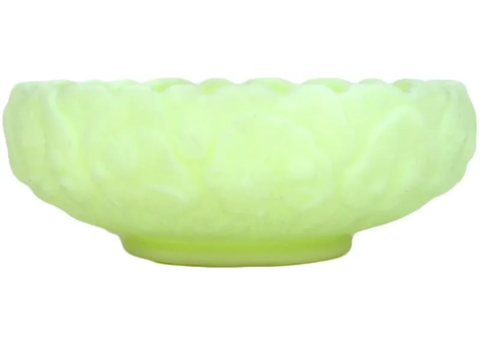 Large Opaline Bowl / Centerpiece - Chez Vous - Green