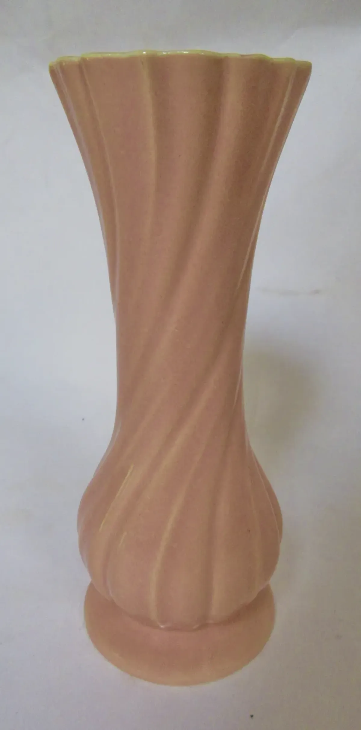 1940s California Pottery Swirl Vase - The Emporium Ltd. - Pink