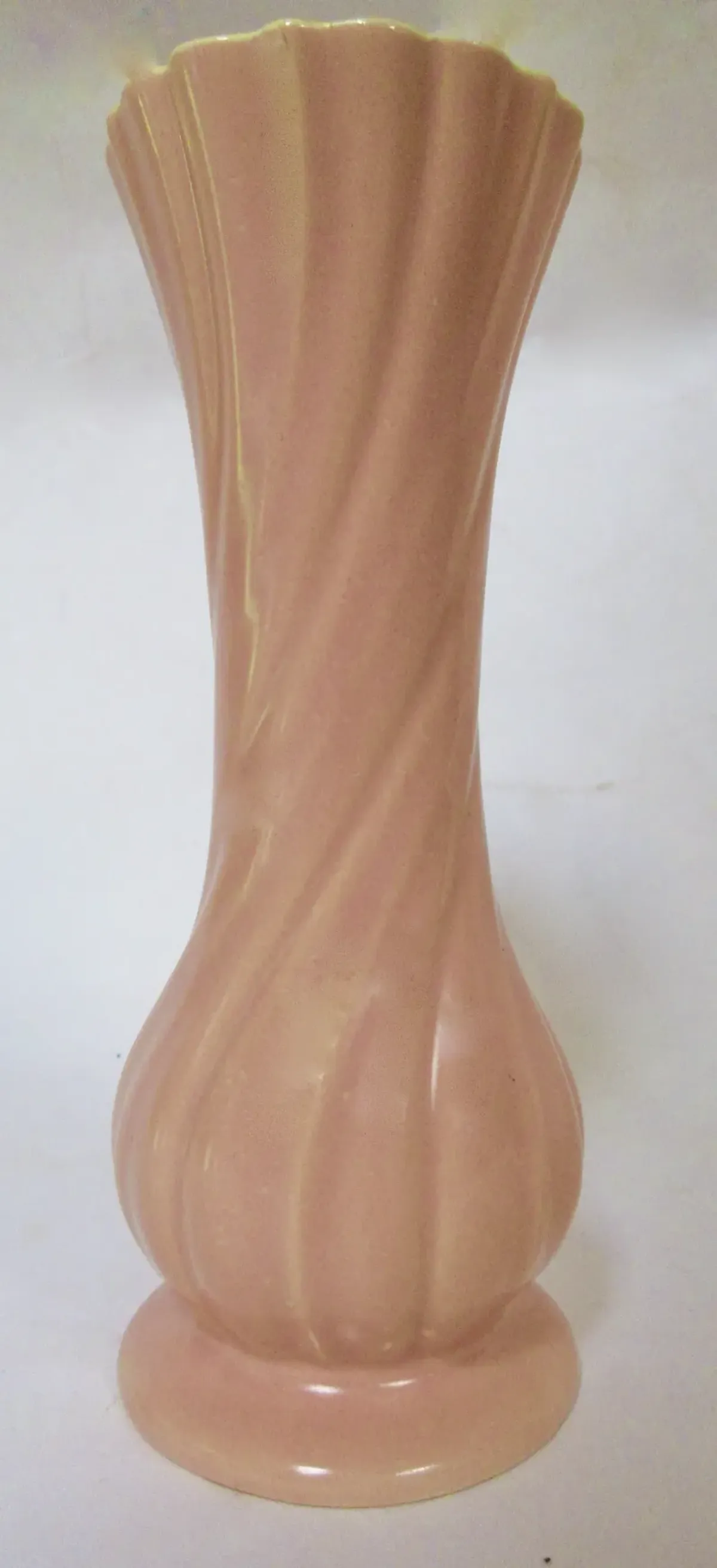 1940s California Pottery Swirl Vase - The Emporium Ltd. - Pink