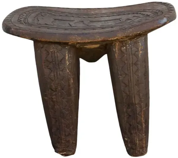 African Donkey Carved Senufo Table - de-cor - Brown