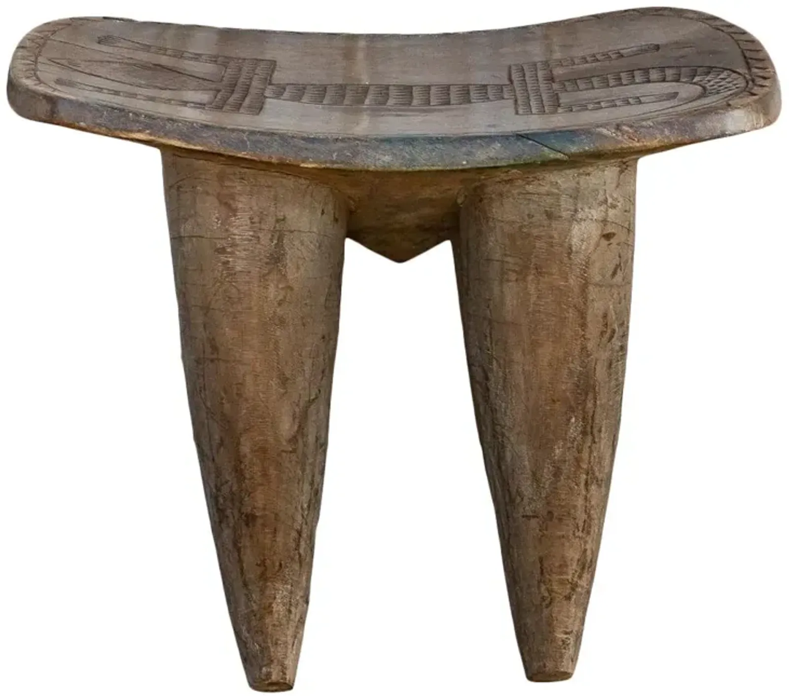 Rare Carved Lizard African Senufo Table - de-cor - Brown