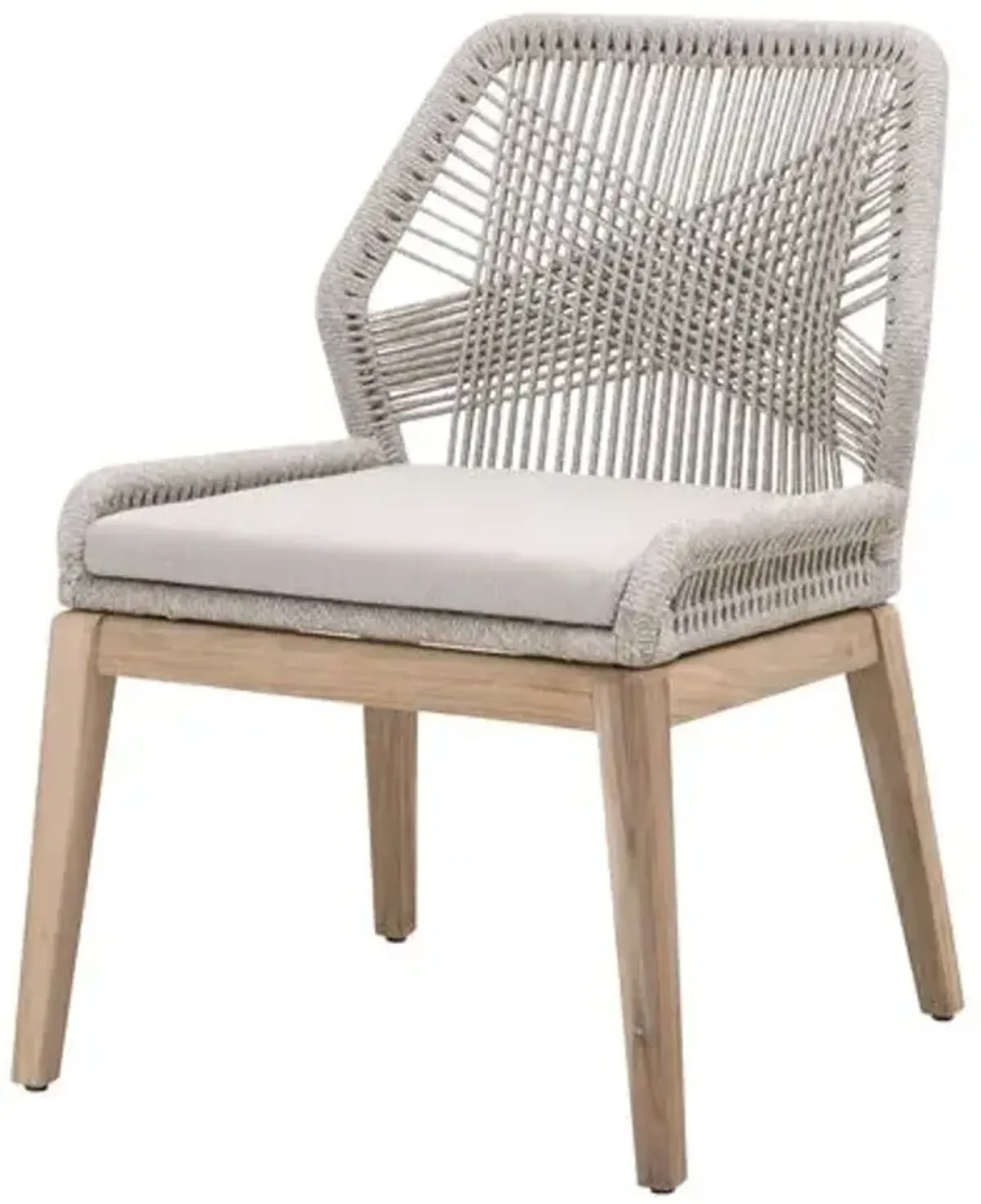 Set of 2 Easton Outdoor Rope Side Chairs - Taupe/Pumice - Gray