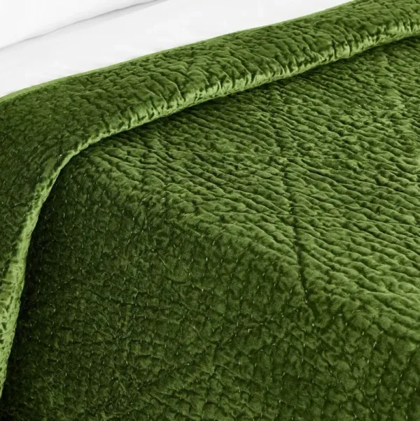 Parisienne Velvet Quilt, Evergreen