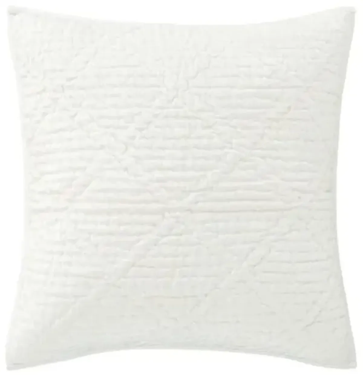 Parisienne Velvet Quilted Sham - Dove White - Pine Cone Hill