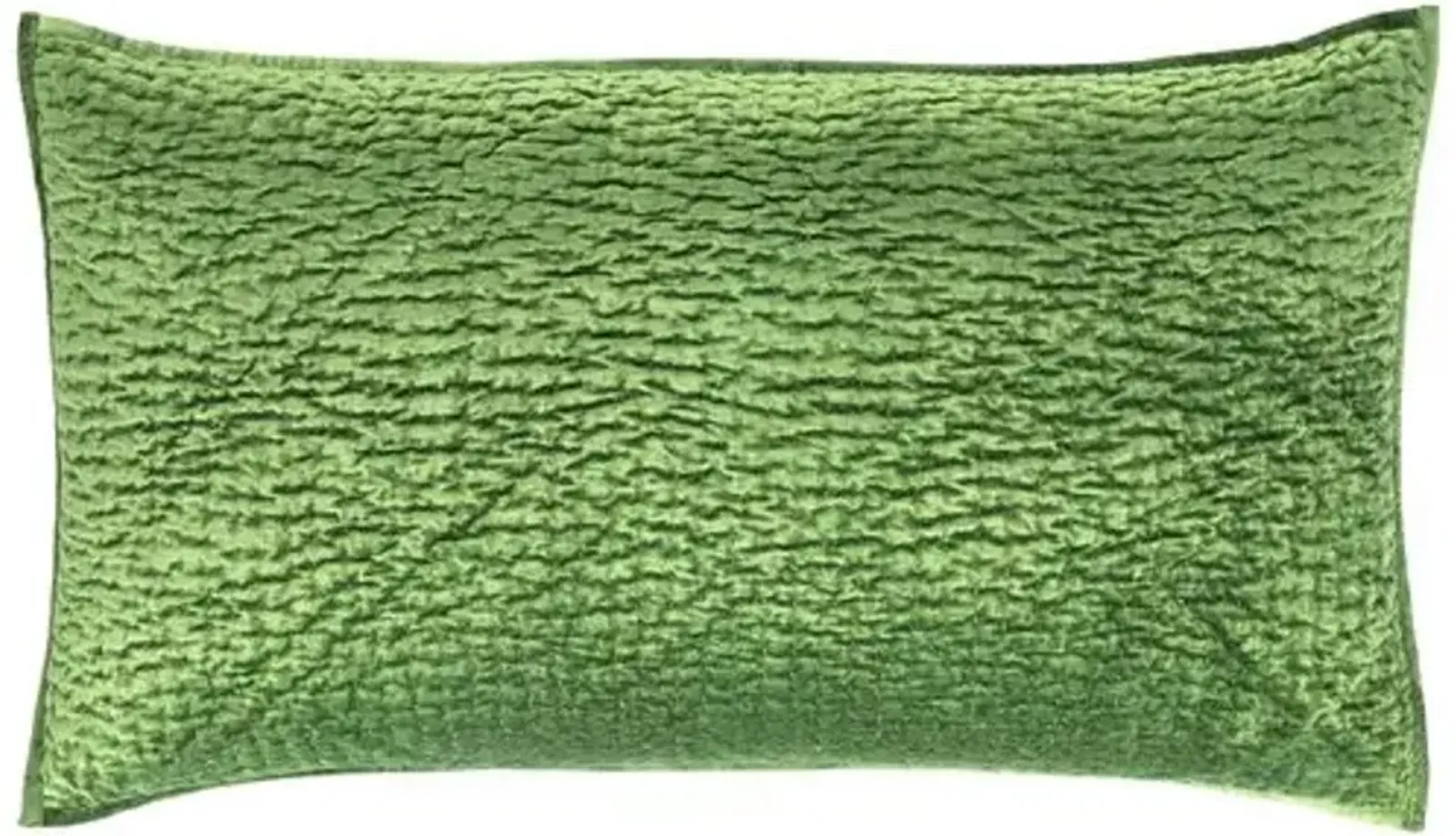 Parisienne Velvet Quilted Sham - Evergreen - Pine Cone Hill