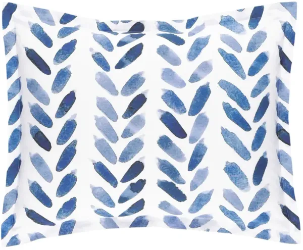 Blue Brush Sham - Blue - Pine Cone Hill