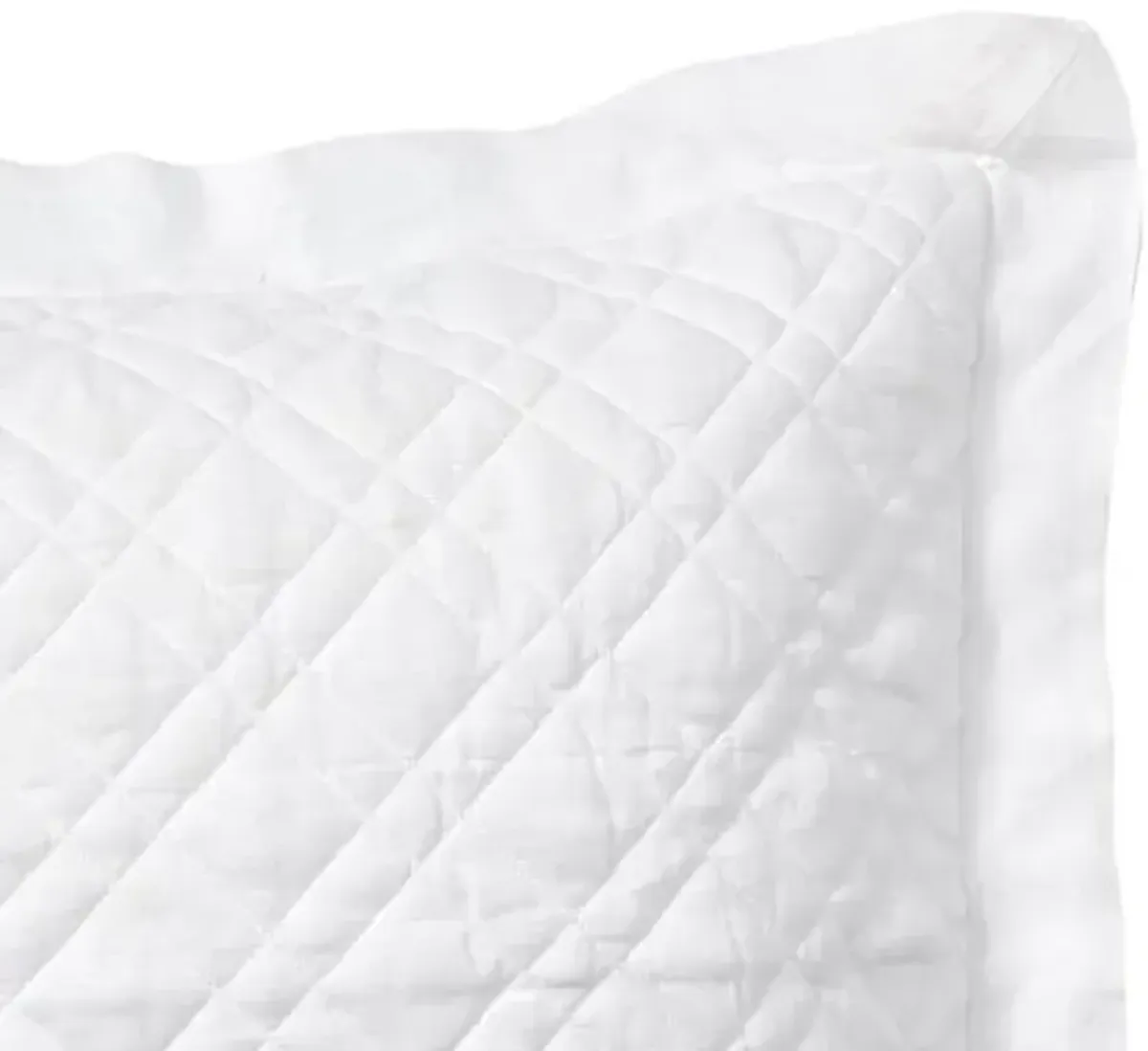 Washed Linen Quilted Sham - White - Pine Cone Hill