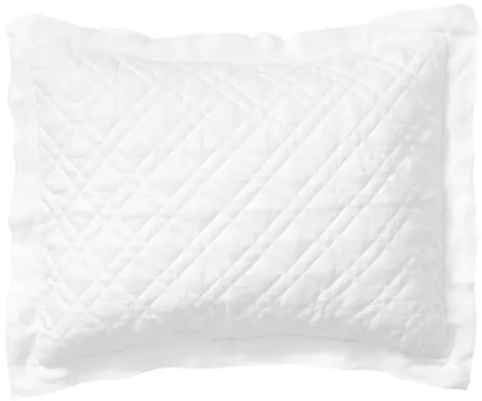 Washed Linen Quilted Sham - White - Pine Cone Hill