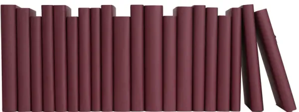 Paper Wrapped Decorative Books by the Foot, Merlot