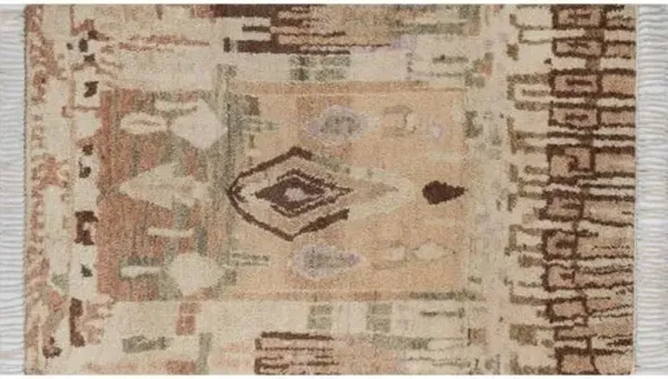 Doukkala Lambria Southwest Rug - Beige - Handcrafted - Beige