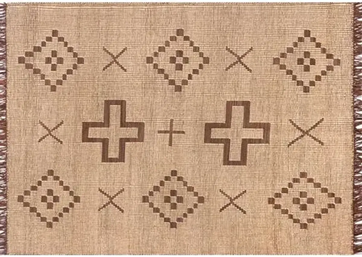Tugart Matam Southwest Rug - Beige - Beige