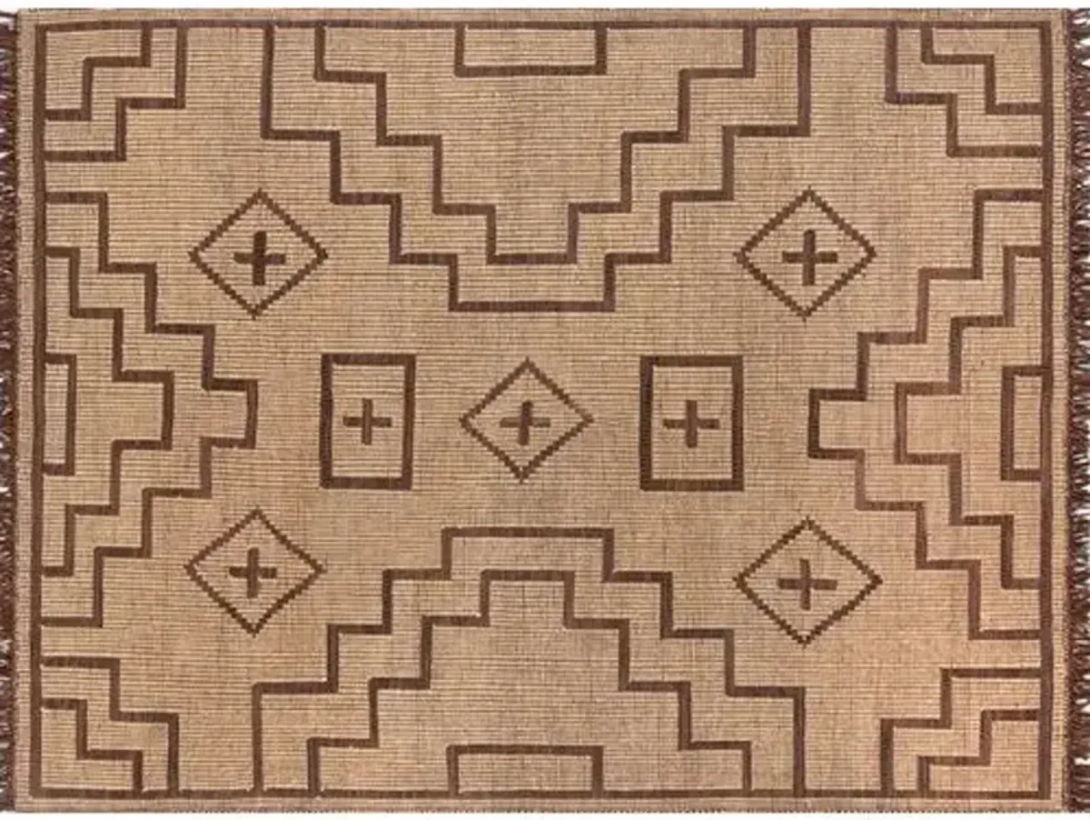 Tugart Kidira Southwest Rug - Beige - Beige