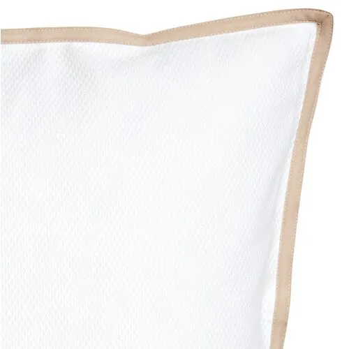 Harper Monogram Euro Sham - Sand - Beige