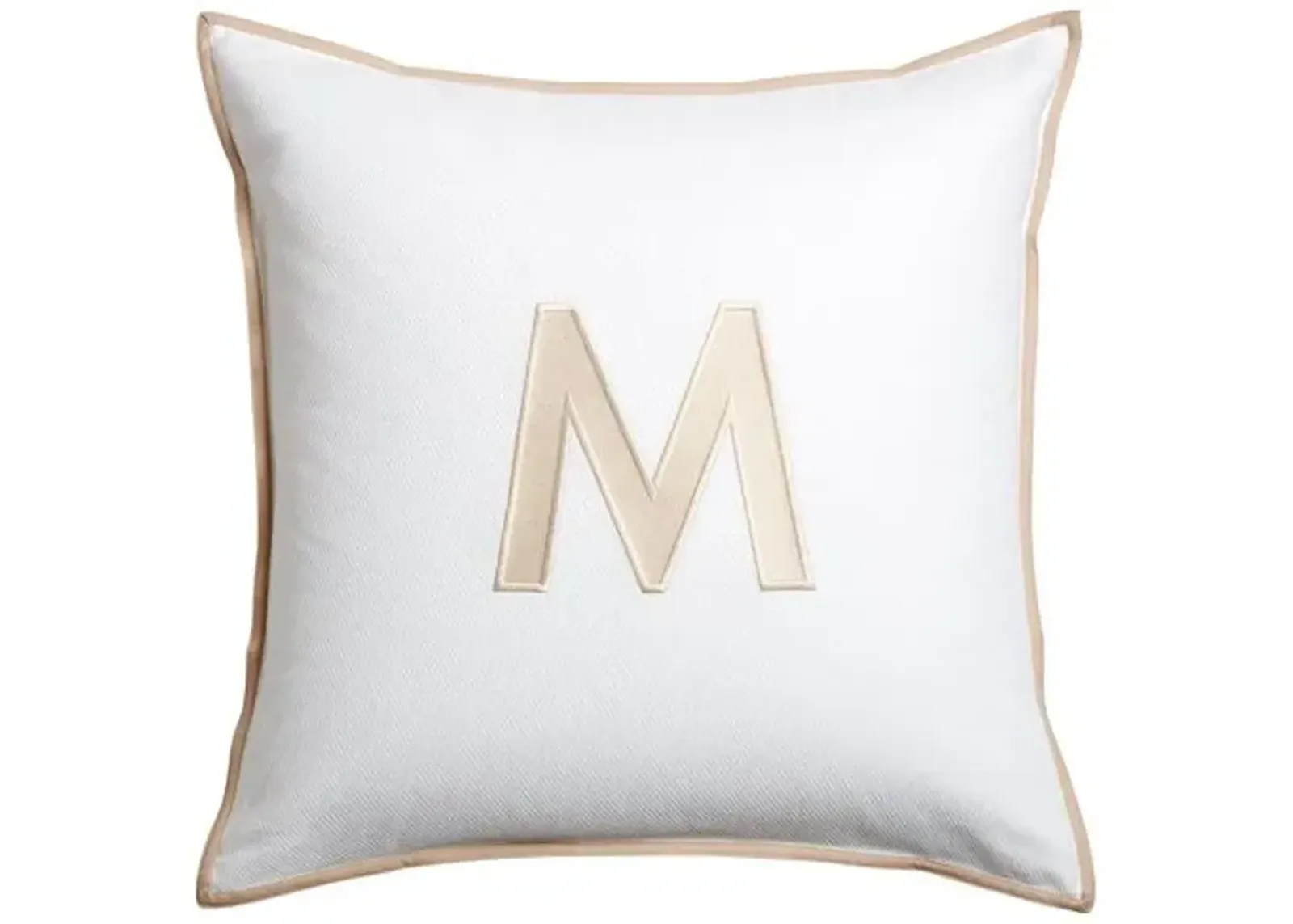 Sullivan Monogram Euro Sham - Sand - Beige