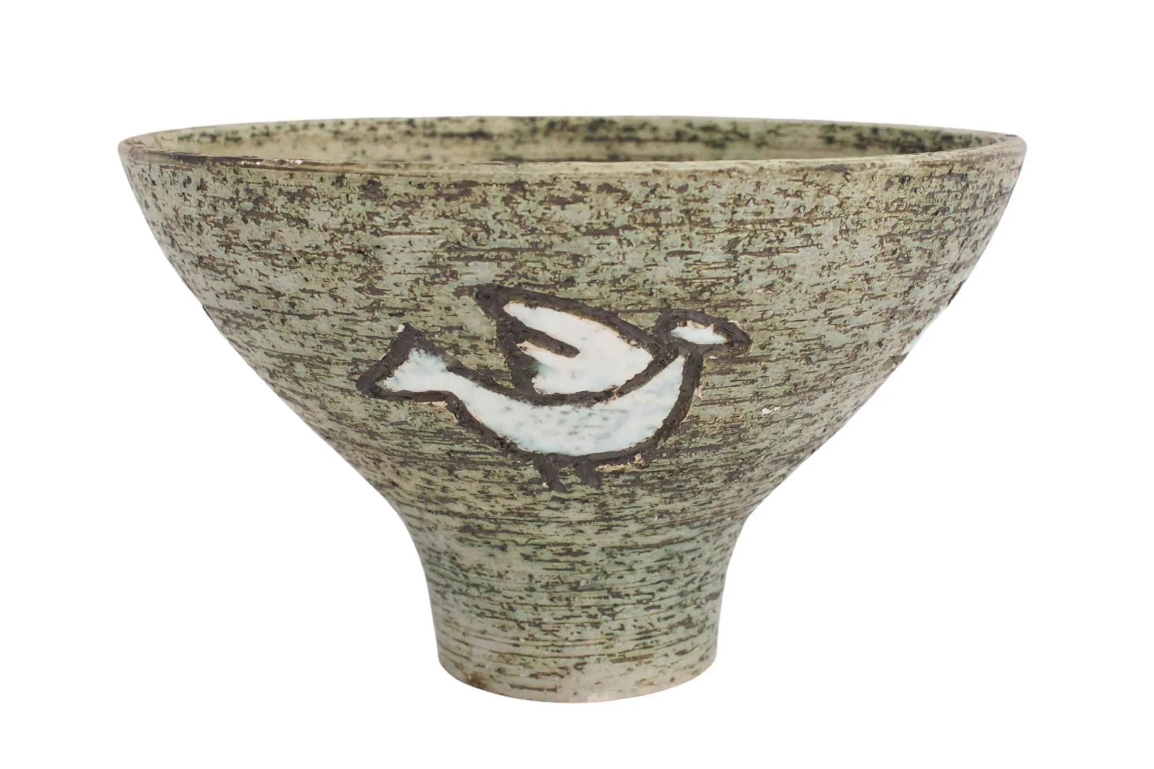 Mid-Century Italian Sgraffito Bowl - G3Q Designs - green