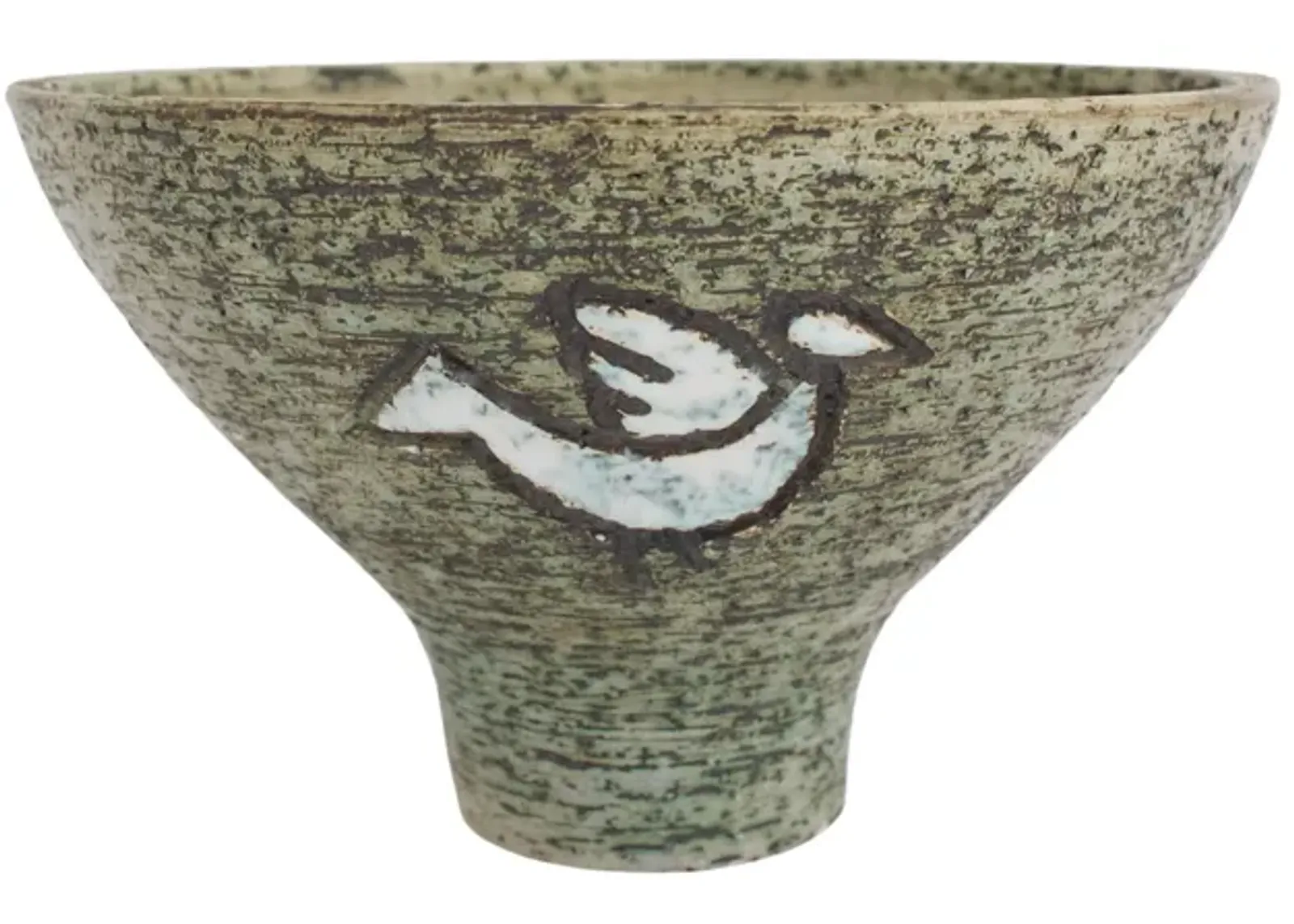 Mid-Century Italian Sgraffito Bowl - G3Q Designs - green