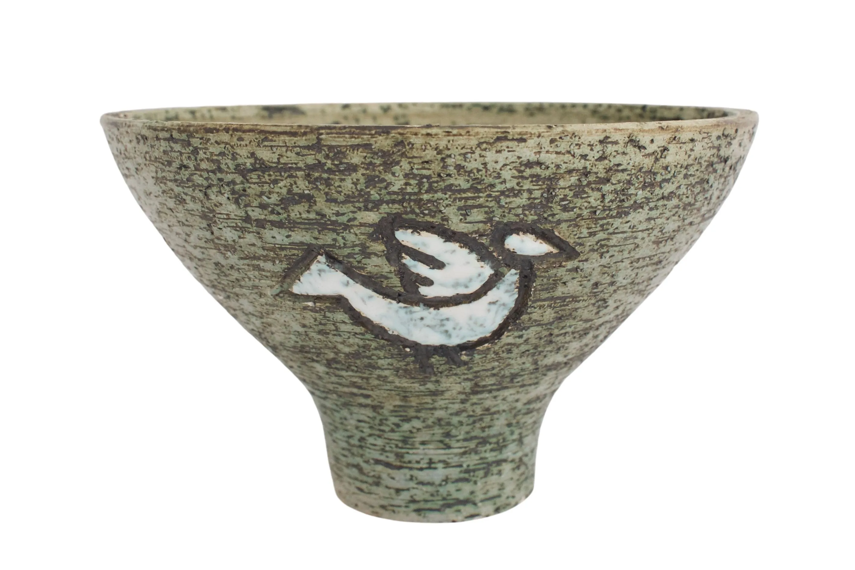 Mid-Century Italian Sgraffito Bowl - G3Q Designs - green