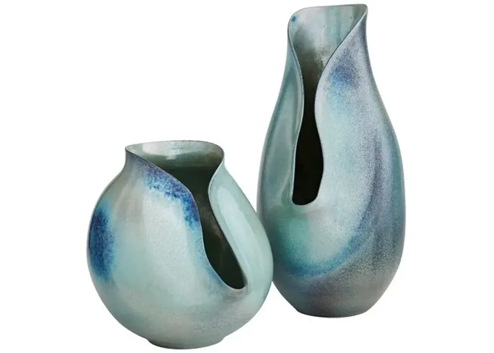 Set of 2 Isaac Vases - Blue - Arteriors