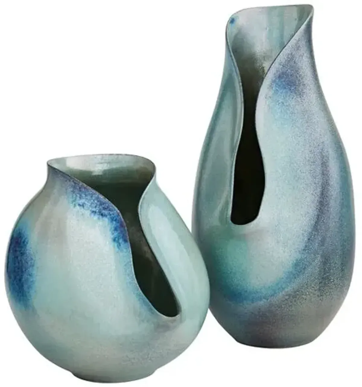 Set of 2 Isaac Vases - Blue - Arteriors