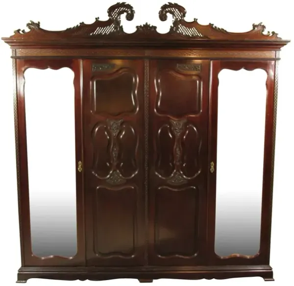 19th-C. English Grand Wardrobe - The Barn at 17 Antiques - Brown