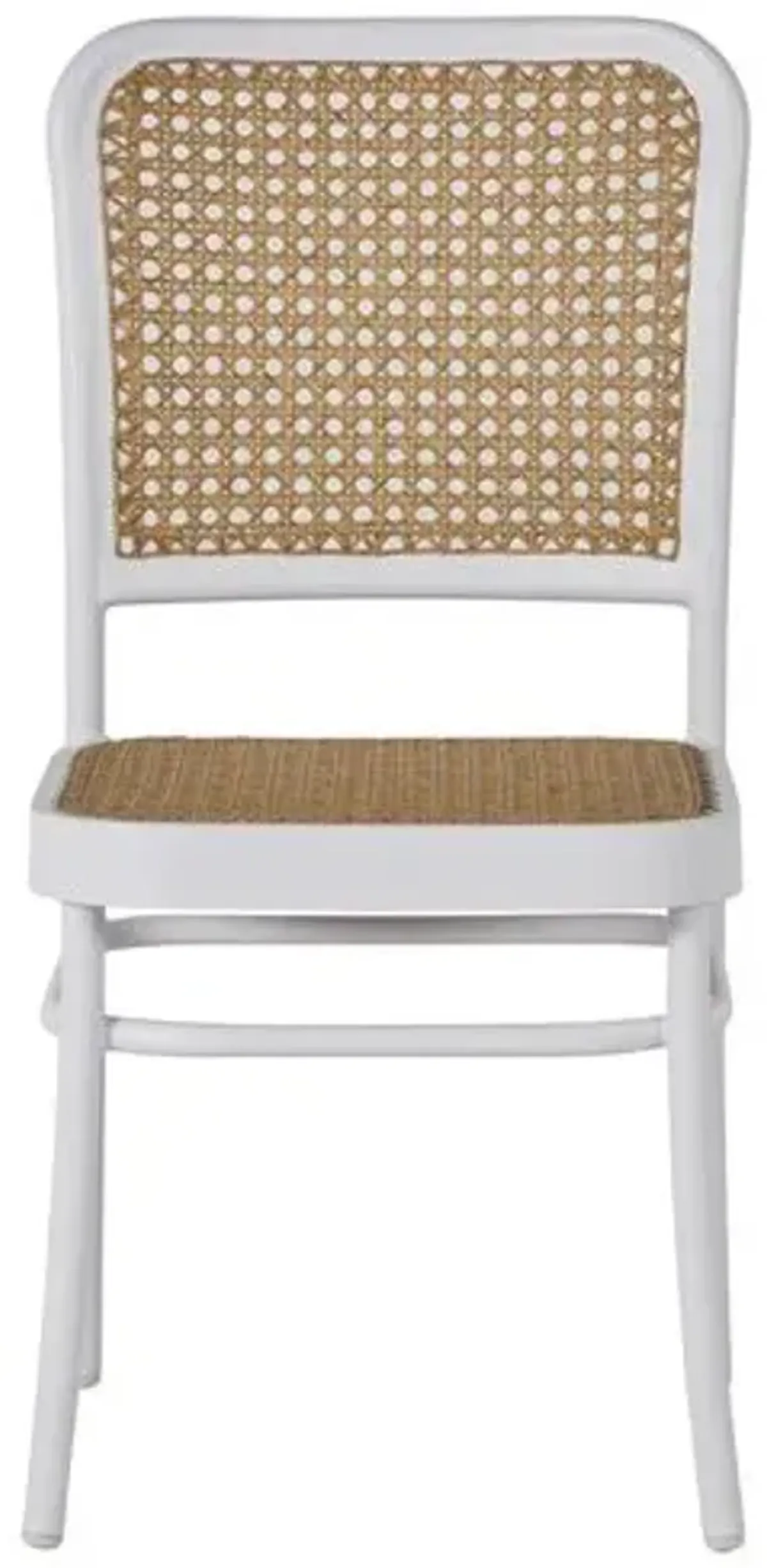 Bordeaux Outdoor Side Chair - White/Natural - Summer Classics - Brown