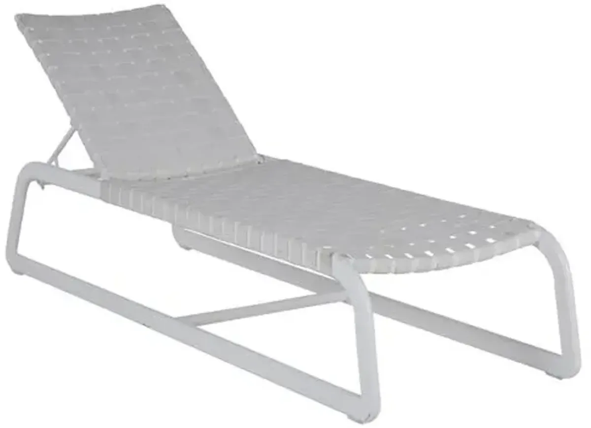 Catalina Outdoor Chaise Lounge - Chalk White Sunbrella - Summer Classics - Comfortable, Sturdy, Stylish