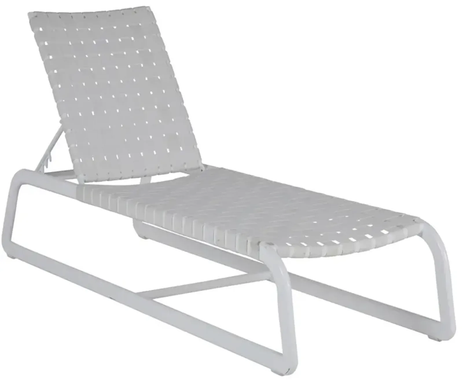 Catalina Outdoor Chaise Lounge, Chalk White Sunbrella