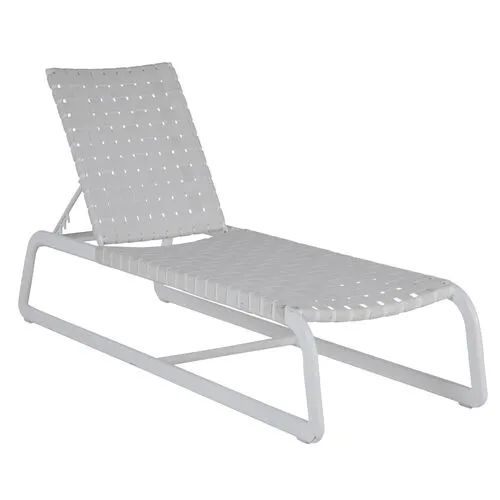 Catalina Outdoor Chaise Lounge - Chalk White Sunbrella - Summer Classics - Comfortable, Sturdy, Stylish