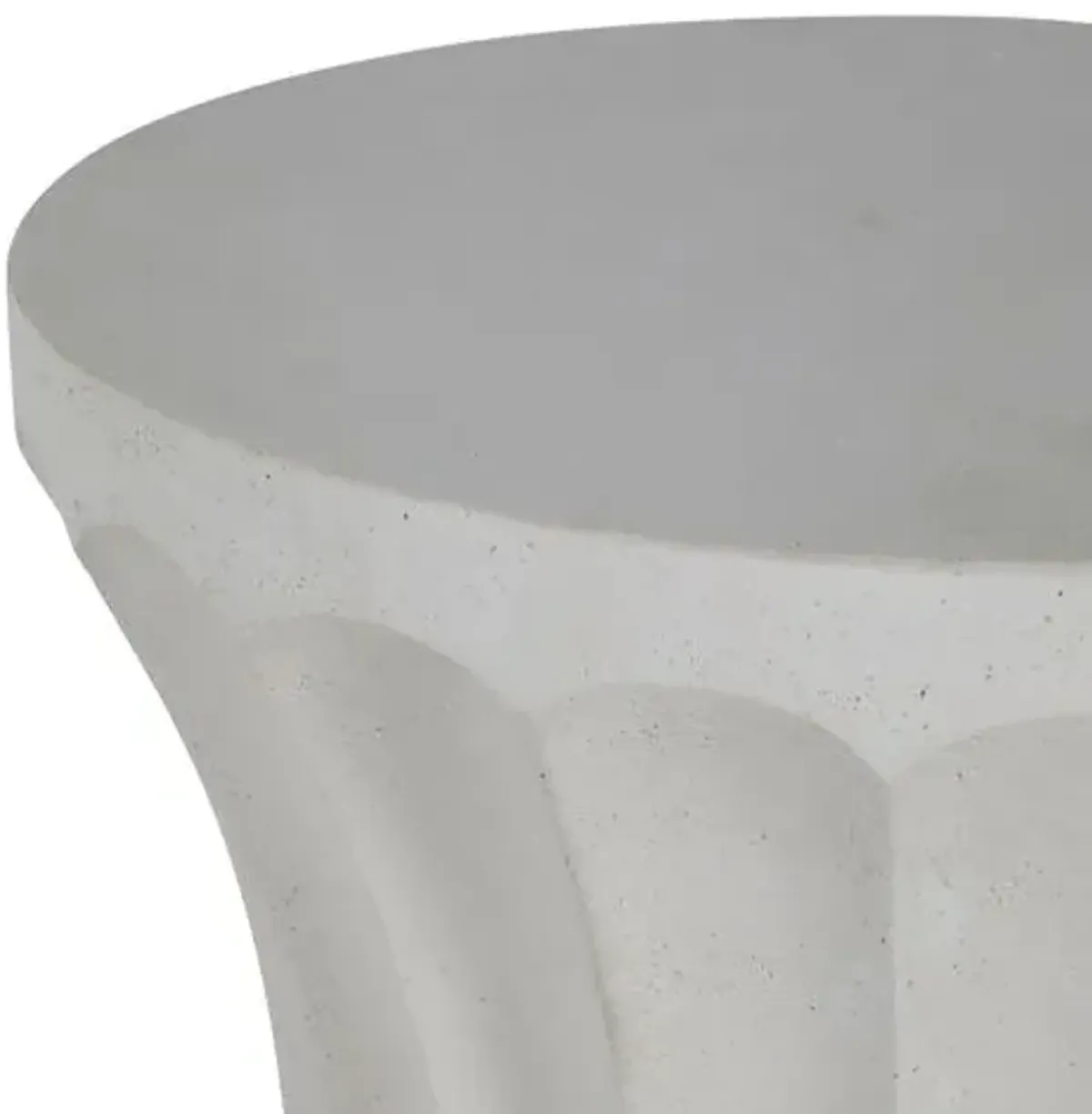 Gannet Outdoor Side Table - Cast Stone - Summer Classics - White