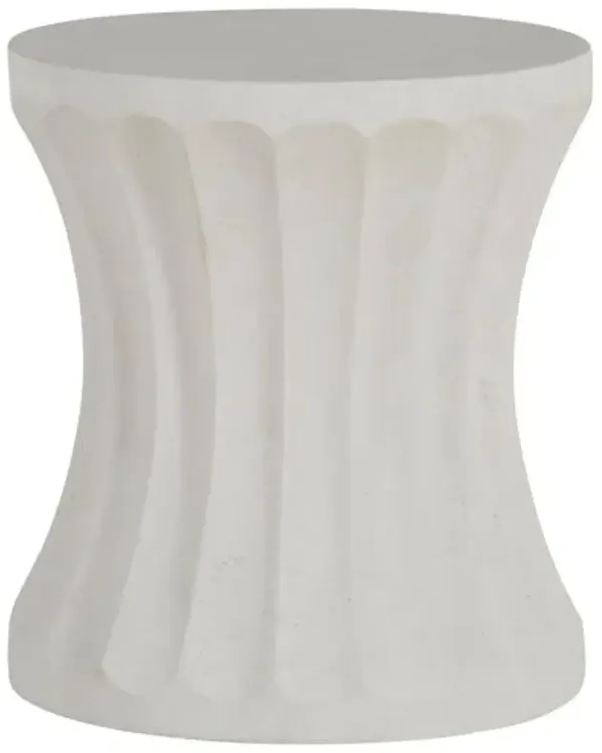 Gannet Outdoor Side Table - Cast Stone - Summer Classics - White