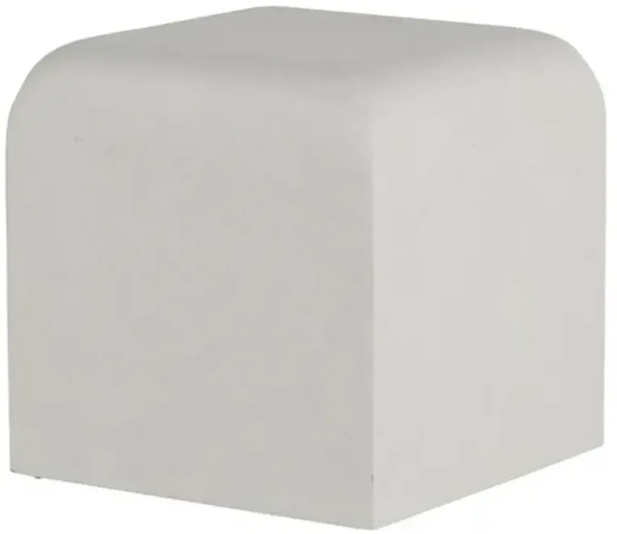 Grebe Outdoor Stool - Cast Stone - Summer Classics - White