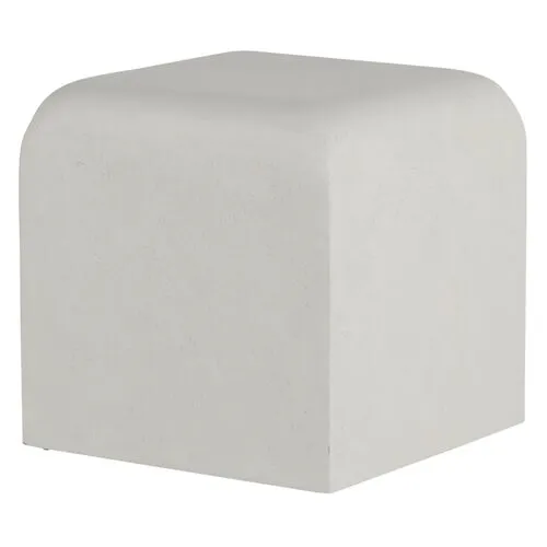 Grebe Outdoor Stool - Cast Stone - Summer Classics - White