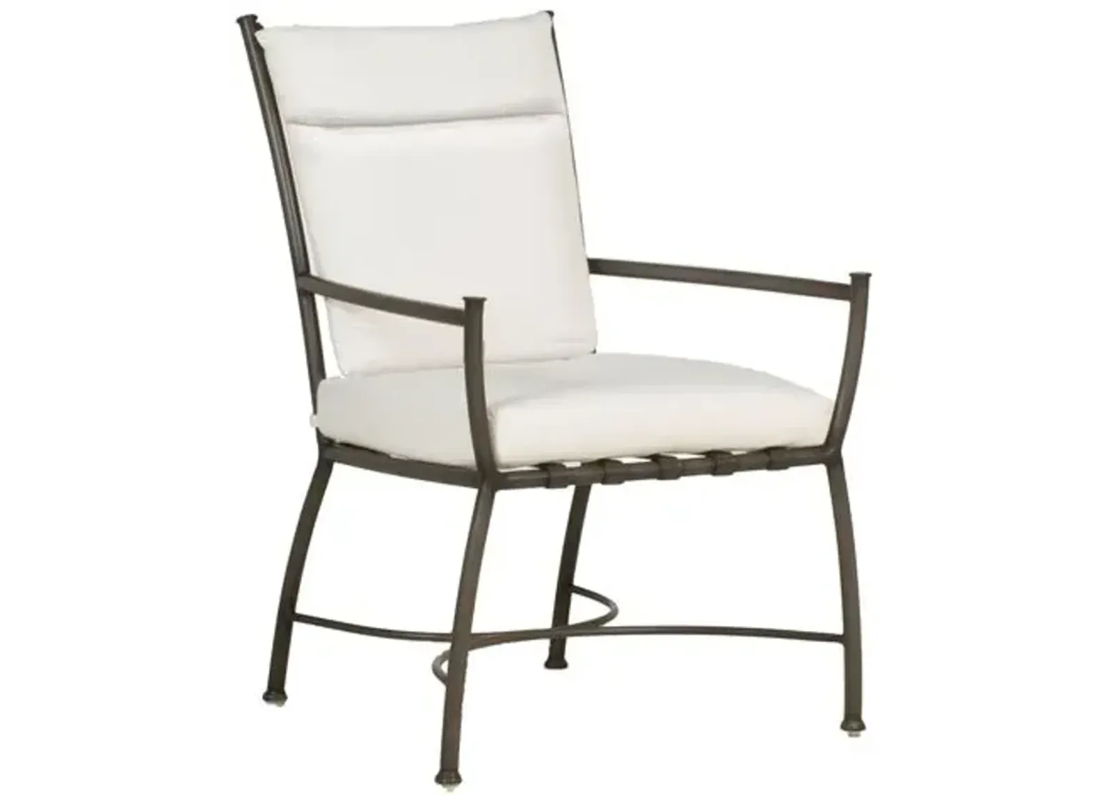 Majorca Outdoor Aluminum Arm Chair - Slate Grey - Summer Classics - White