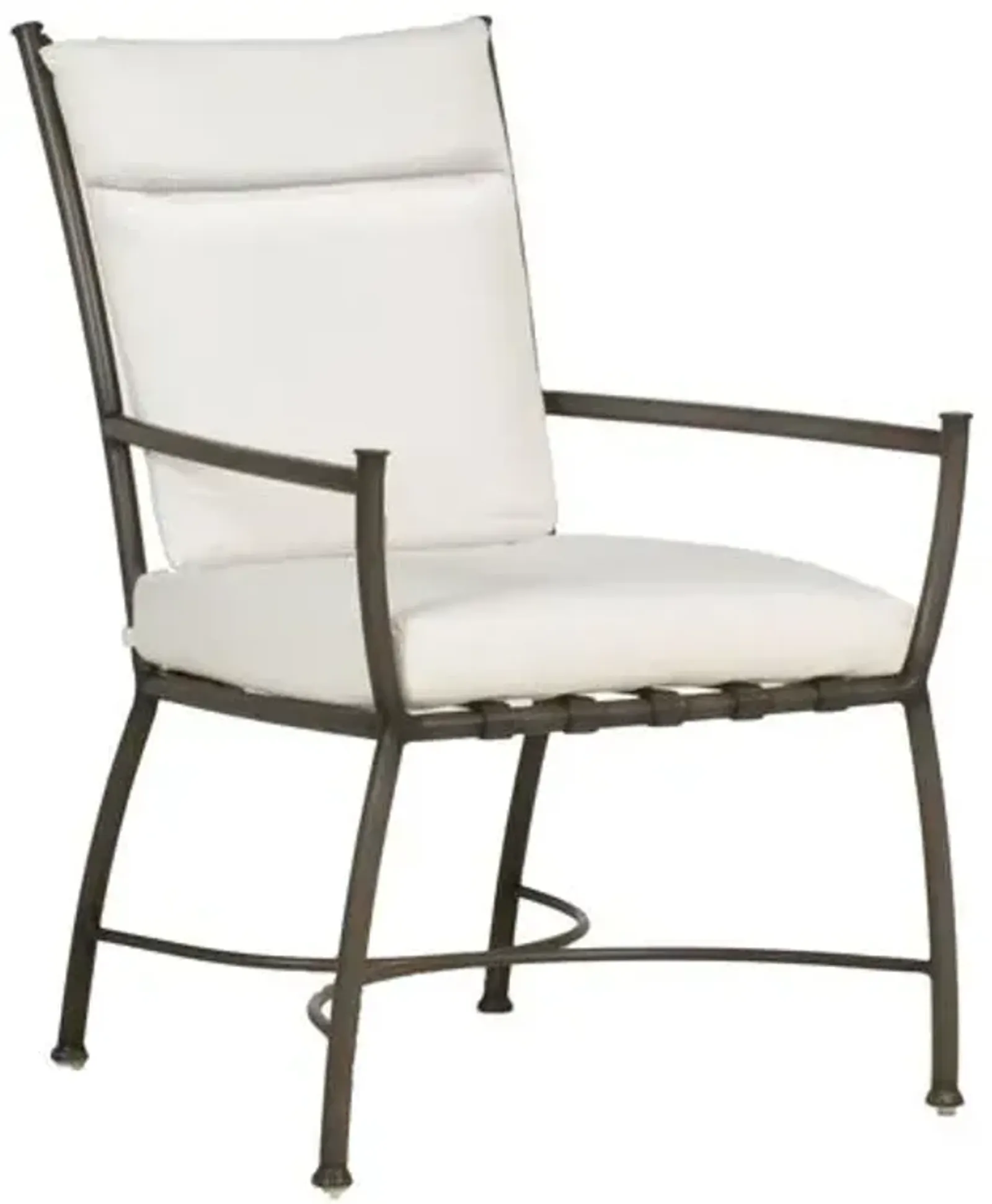 Majorca Outdoor Aluminum Arm Chair - Slate Grey - Summer Classics - White