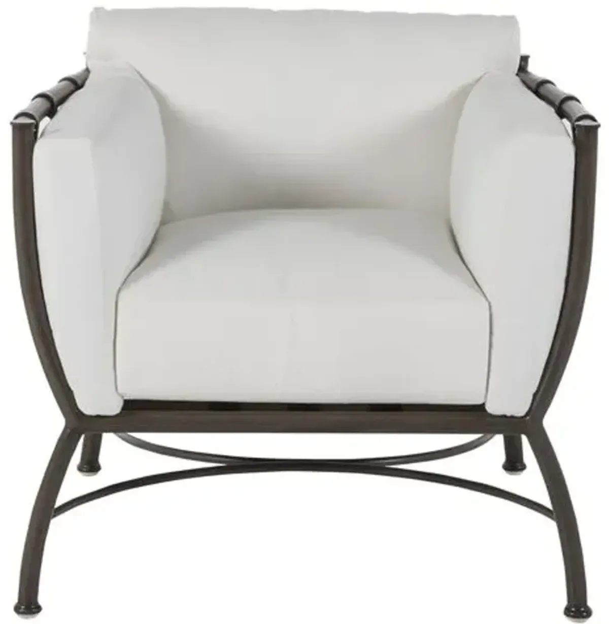 Majorca Outdoor Lounge Chair - Slate Grey - Summer Classics - White