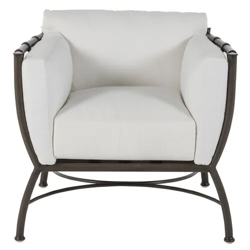 Majorca Outdoor Lounge Chair - Slate Grey - Summer Classics - White