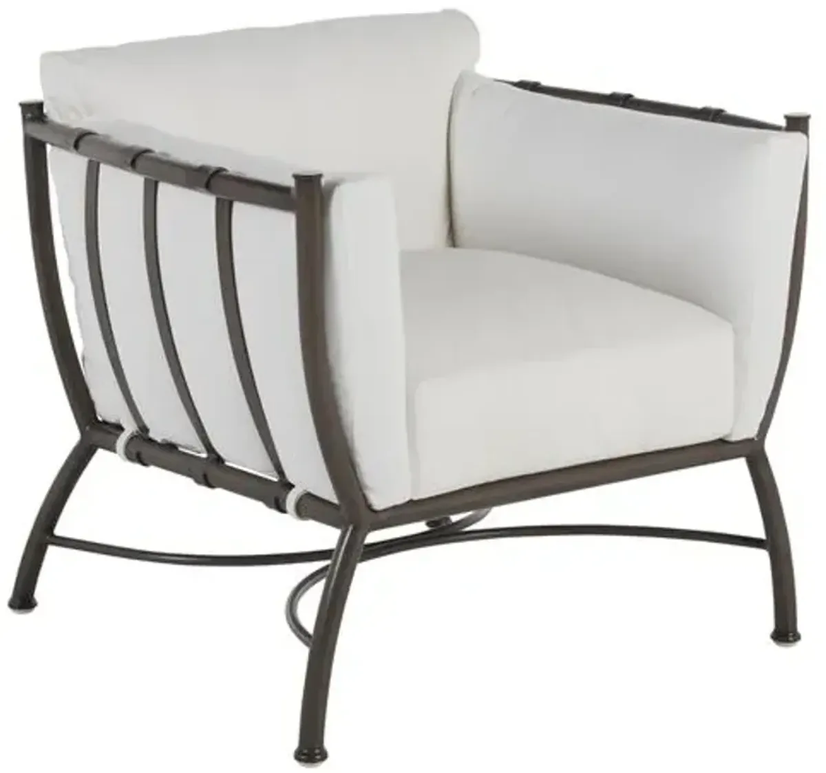 Majorca Outdoor Lounge Chair - Slate Grey - Summer Classics - White