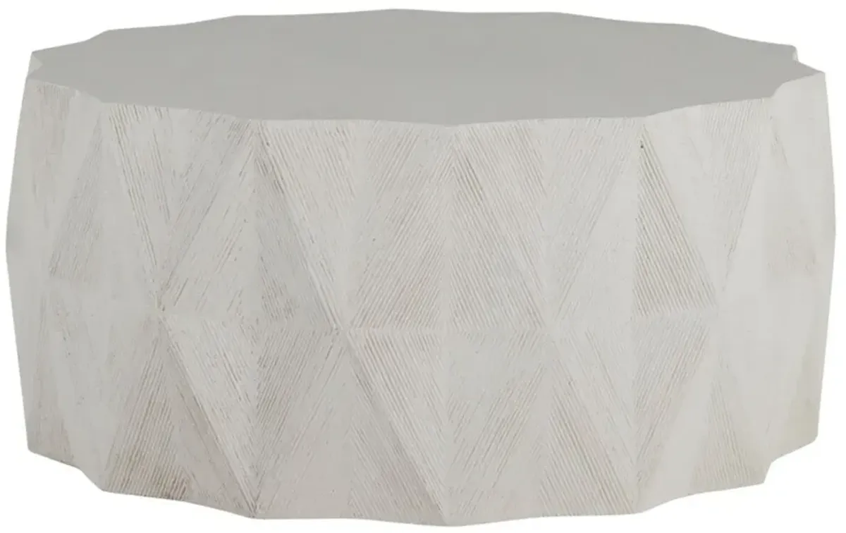 Mandarin Outdoor Coffee Table, Cast Stone