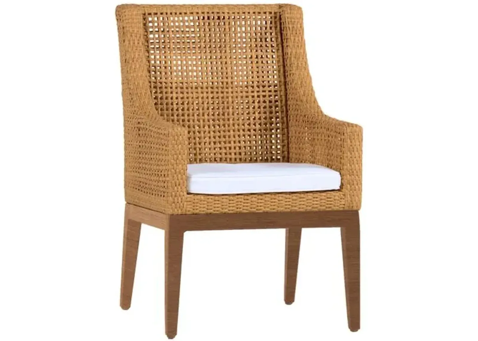 Peninsula Outdoor Dining Armchair - Natural - Summer Classics - White