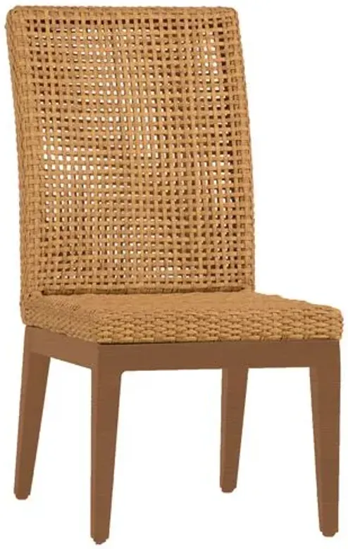 Peninsula Outdoor Dining Side Chair - Natural - Summer Classics - White