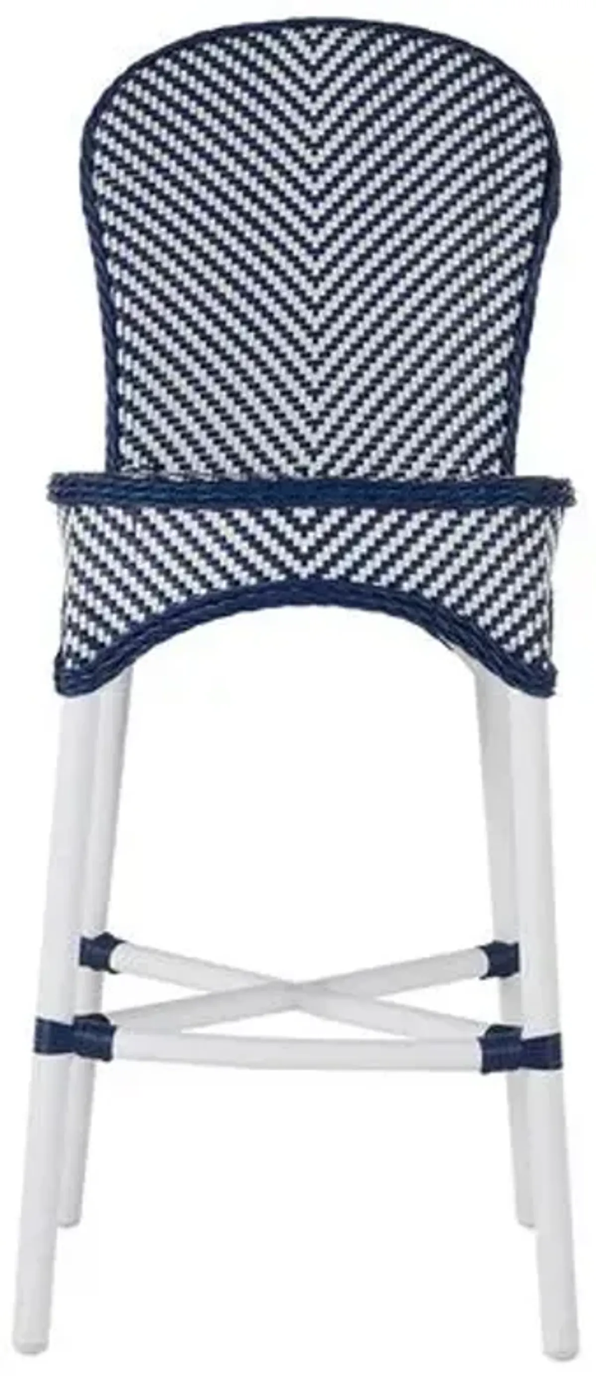 Savoy Outdoor Bar Stool - Navy/White - Summer Classics - Blue