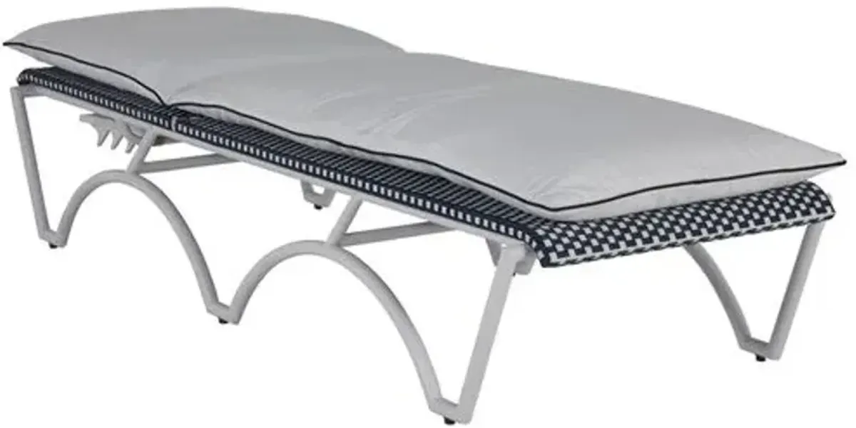 Savoy Outdoor Chaise Lounge - Navy/White - Summer Classics - Blue - Comfortable, Sturdy, Stylish