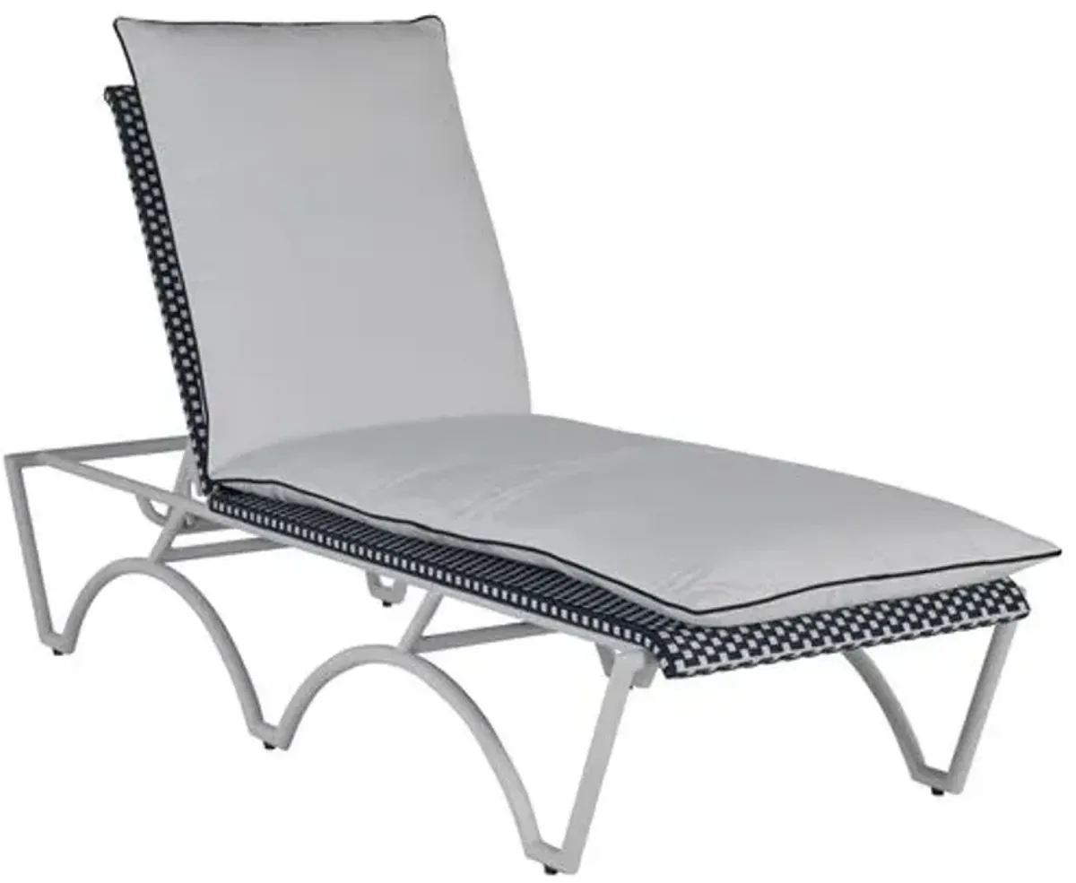 Savoy Outdoor Chaise Lounge - Navy/White - Summer Classics - Blue - Comfortable, Sturdy, Stylish