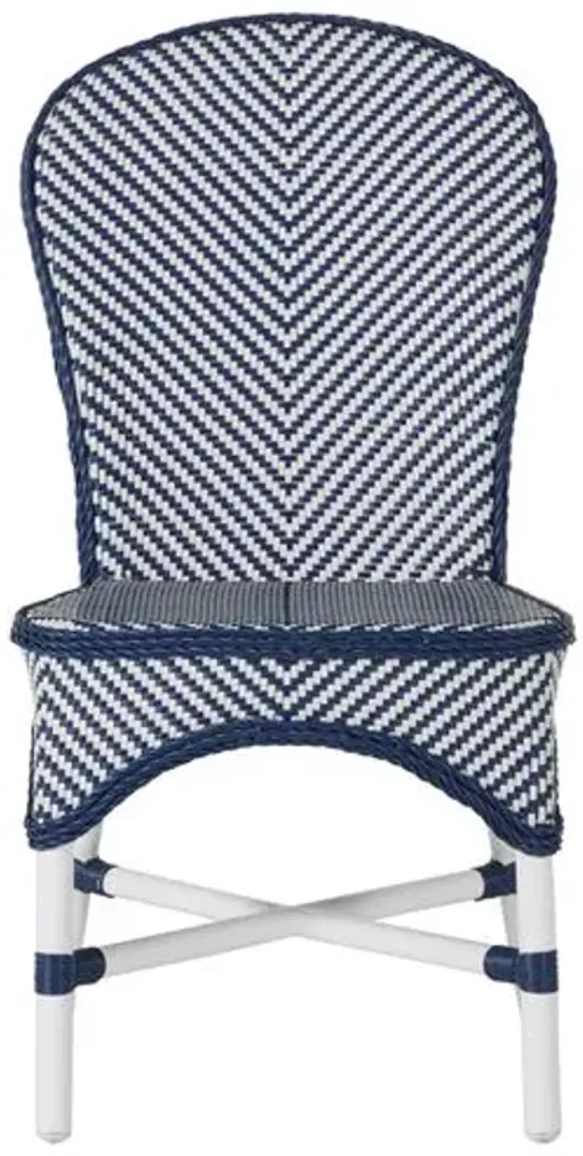 Savoy Outdoor Side Chair - Navy/White - Summer Classics - Blue