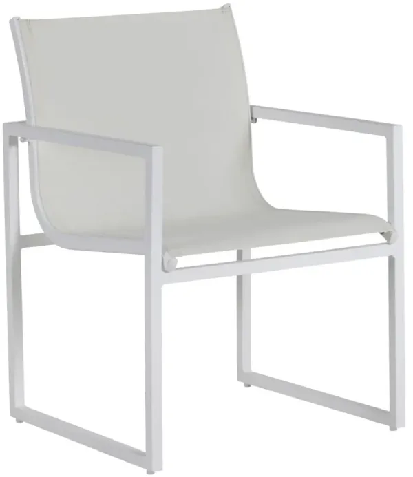 Serenata Outdoor Sling Arm Chair, Chalk White