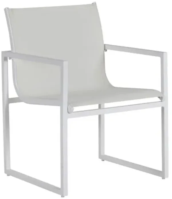 Serenata Outdoor Sling Arm Chair - Chalk White - Summer Classics