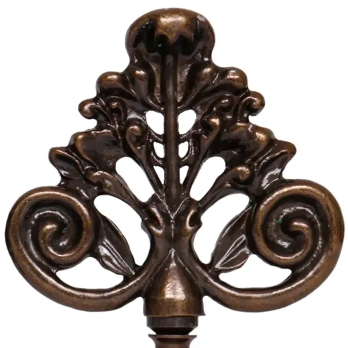 Antiqued Brass Lamp Finials - a Pair By Interesting Things - Brown - Fits a standard size lamp harp