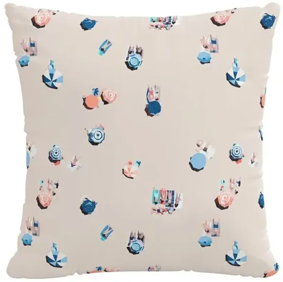 The Beach Scene Outdoor Pillow