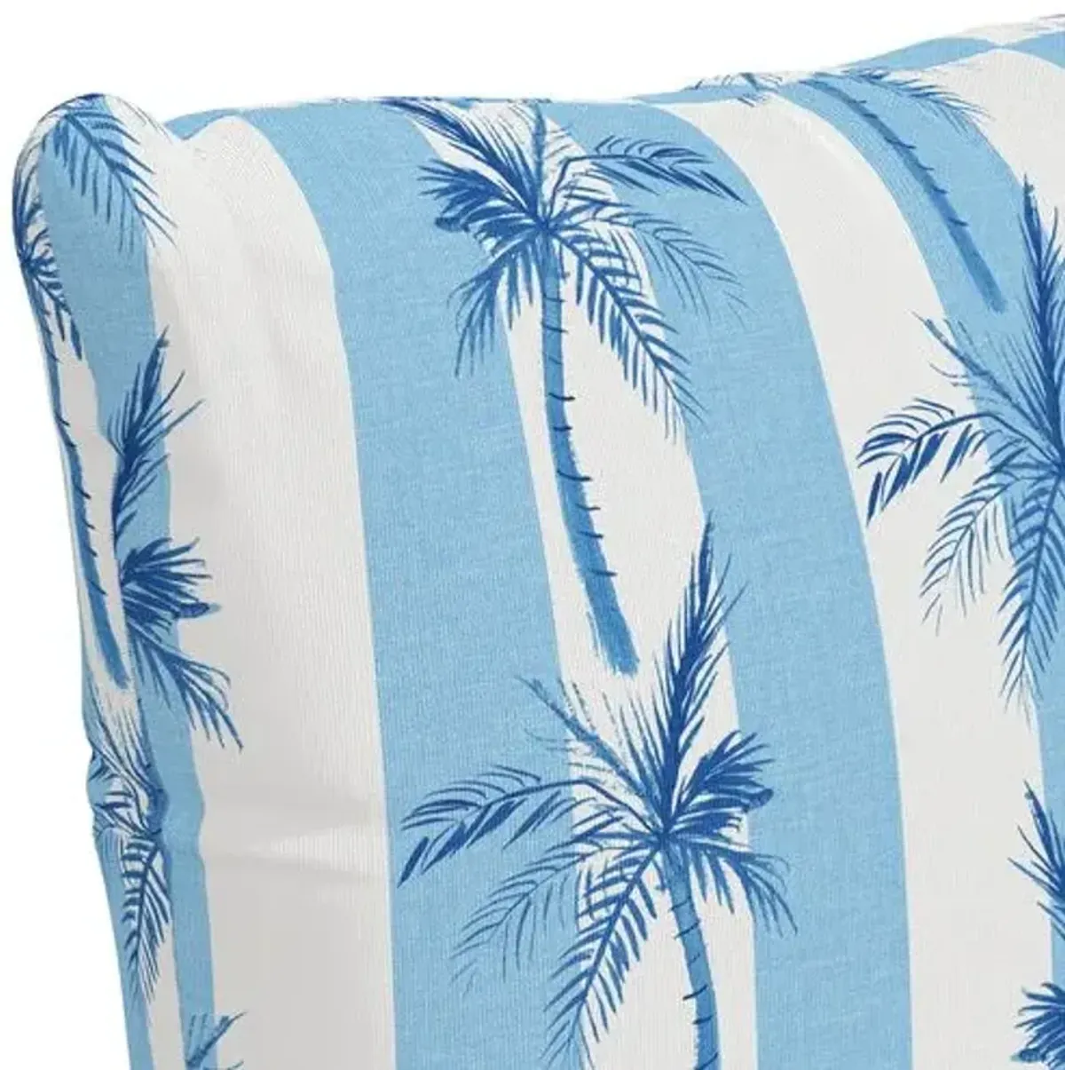 The Cabana Stripe Palms Outdoor Pillow